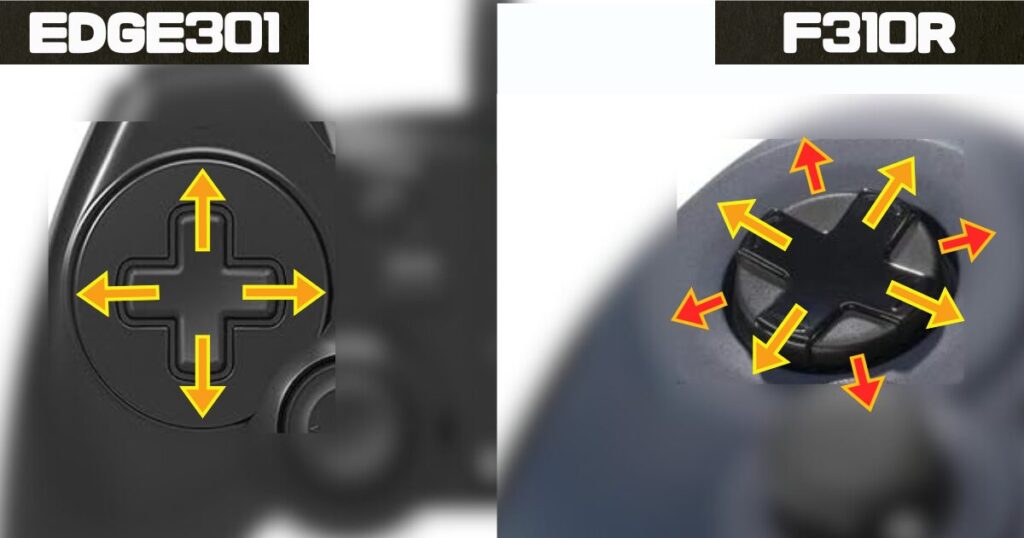 EDGE301とF310rの十字キーの違い